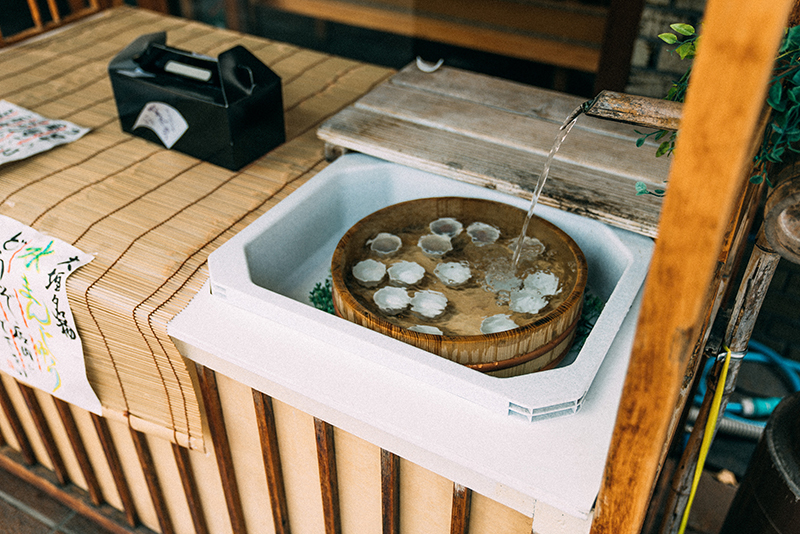 水まんじゅうの店頭販売は春から